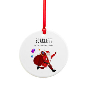 Personalised Playful Santa Ornament: 4 - Christmas Decorations By Gift Moments