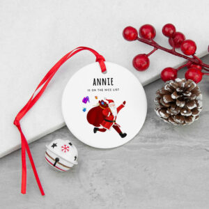 Personalised Playful Santa Ornament: 1 - Christmas Decorations By Gift Moments