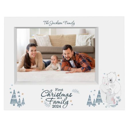 Personalised Polar Bear ’1st Christmas As A Family’ Photo Frame: 3 - Photo Frames By Gift Moments