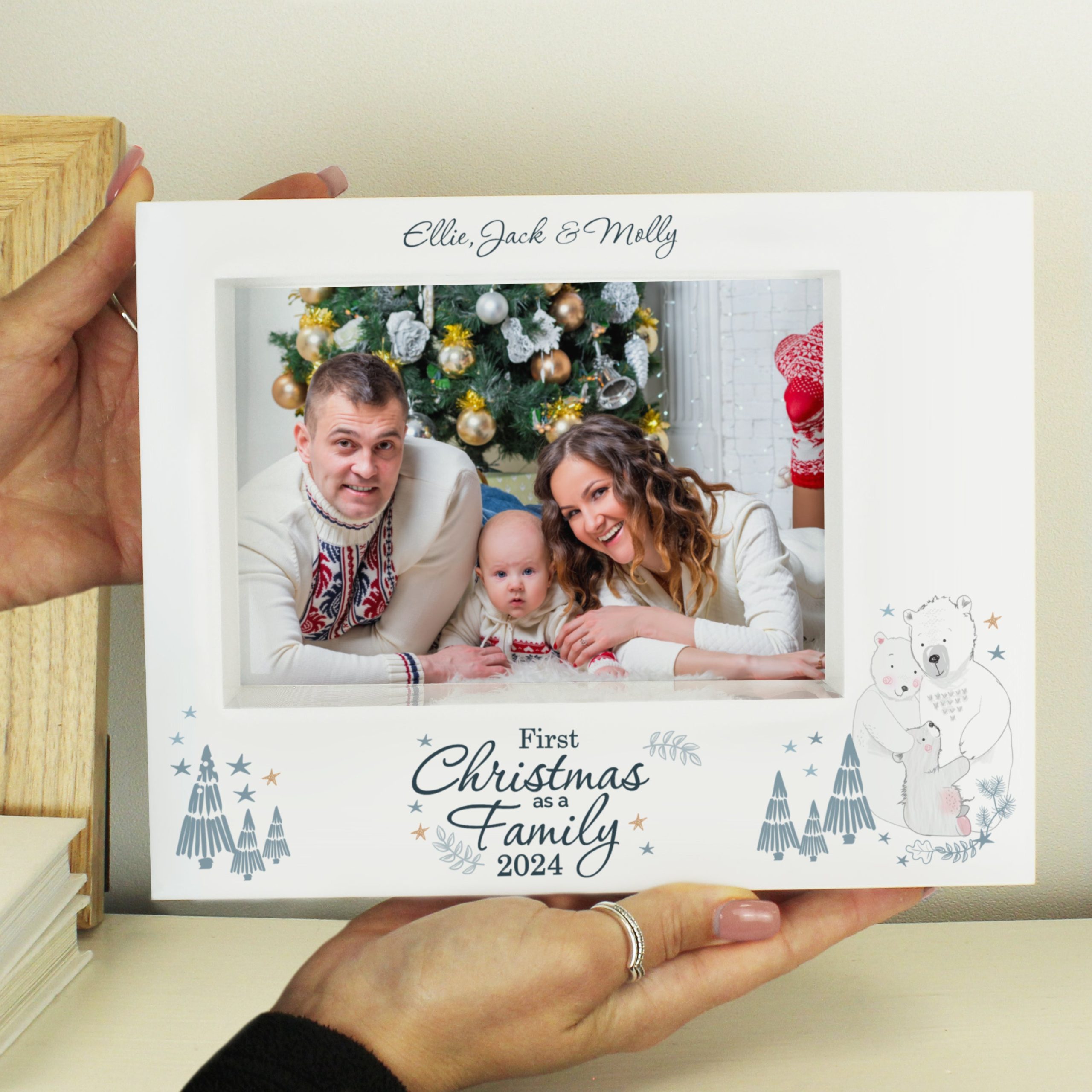Personalised Polar Bear ’1st Christmas As A Family’ Photo Frame: 1 - Photo Frames By Gift Moments