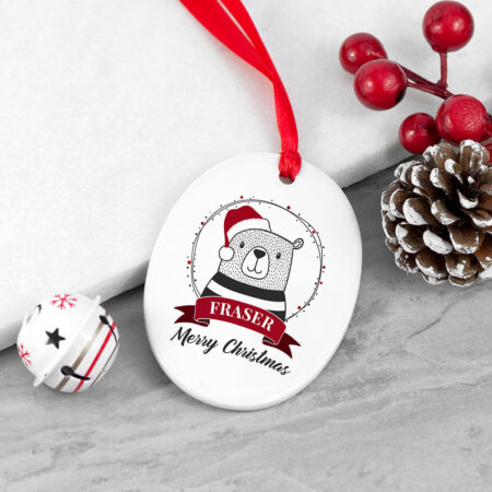 Personalised Polar Bear Christmas Ornament: 4 - Christmas Decorations By Gift Moments