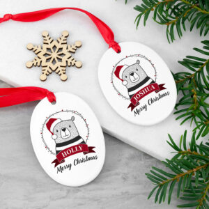 Personalised Polar Bear Christmas Ornament: 1 - Christmas Decorations By Gift Moments