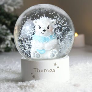 Personalised Polar Bear Any Name Snow Globe: 4 - Snow Globes By Gift Moments