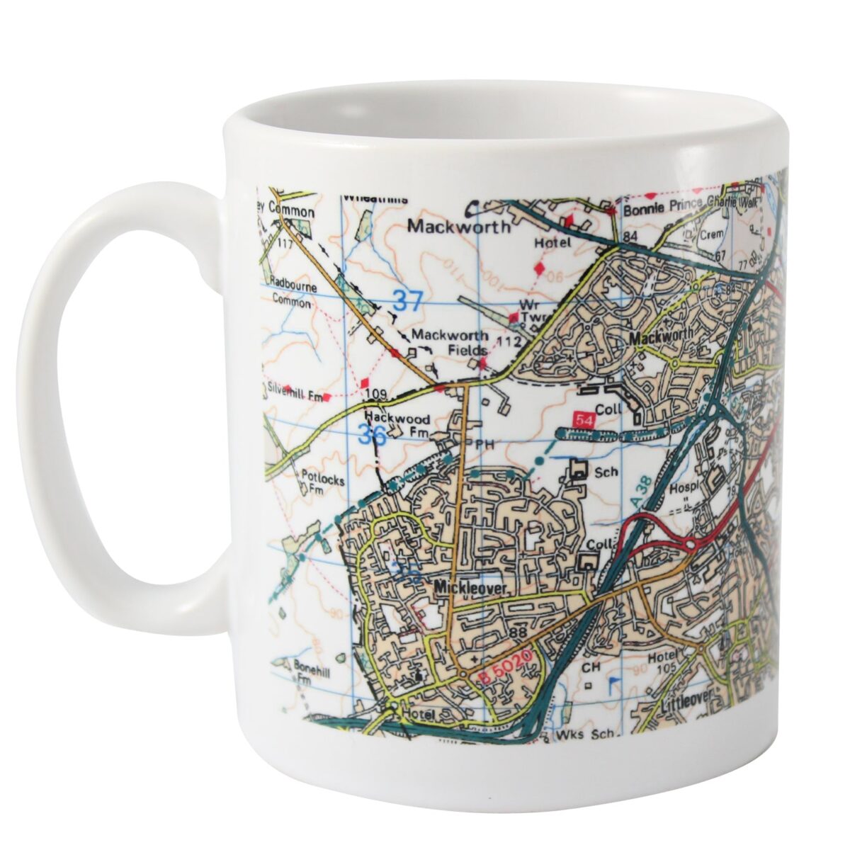 Personalised present day edition map mug