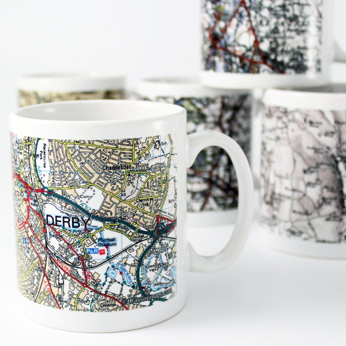 Personalised present day edition map mug