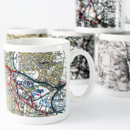 Personalised present day edition map mug