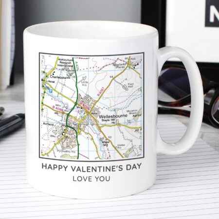 Personalised Present Day Map Compass Mug: 1 - Mugs By Gift Moments