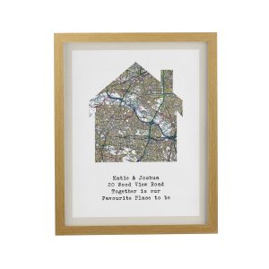 Personalised Present Day Map Home Framed Prints: 7 - Framed Prints By Gift Moments