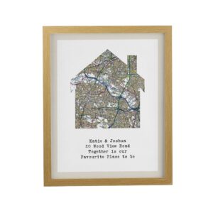 Personalised Present Day Map Home Framed Prints: 7 - Framed Prints By Gift Moments