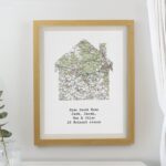 Personalised Present Day Map Home Framed Prints: 1 - Oak - Framed Prints By Gift Moments