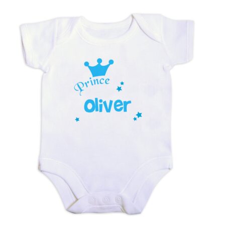 Personalised Prince Baby Vest: 2 - Baby Clothing By Gift Moments