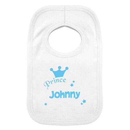 Personalised Prince Bib: 2 - Baby Clothing By Gift Moments