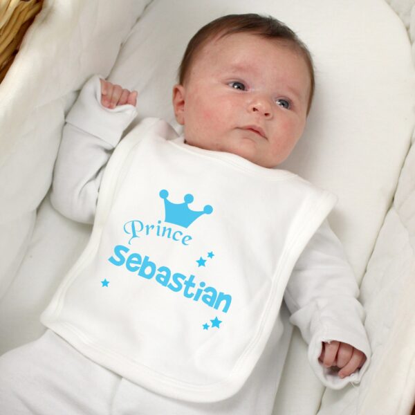 Personalised Prince Bib: 1 - Baby Clothing By Gift Moments