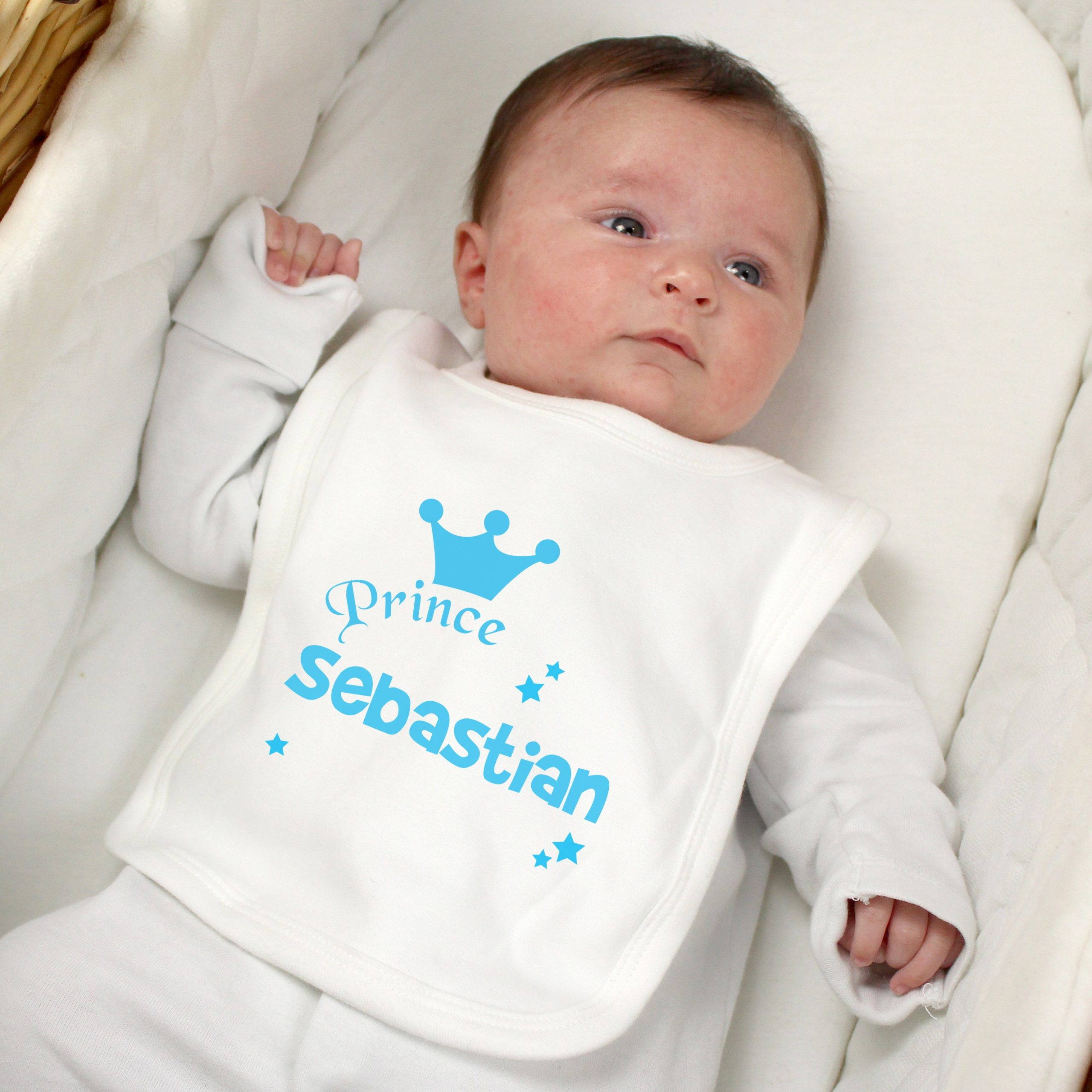 Personalised Prince Bib: 1 - Baby Clothing By Gift Moments