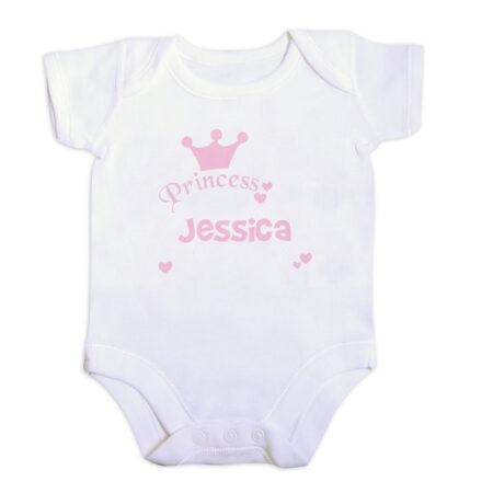 Personalised Princess Baby Vest: 2 - Baby Clothing By Gift Moments