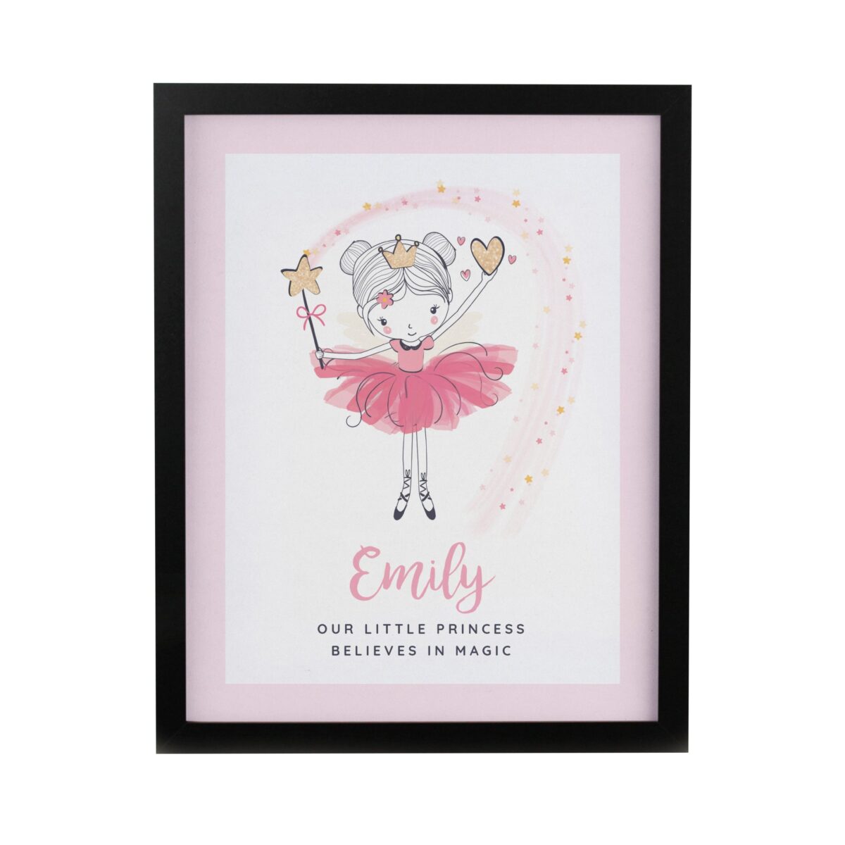 Personalised Princess Ballerina Framed Prints: 8 - Framed Prints By Gift Moments
