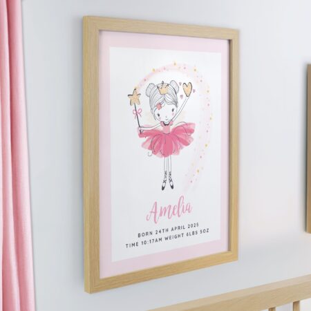 Personalised Princess Ballerina Framed Prints: 4 - Framed Prints By Gift Moments