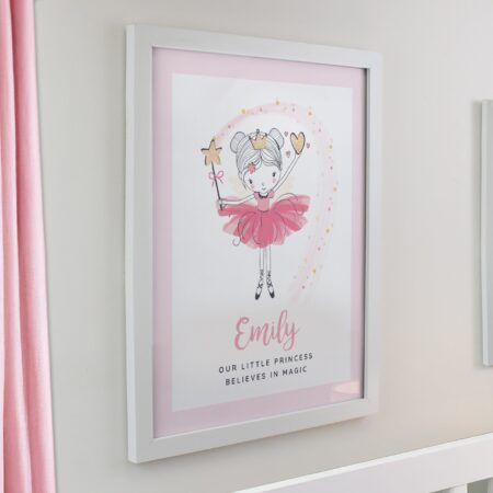 Personalised Princess Ballerina Framed Prints: 6 - Framed Prints By Gift Moments