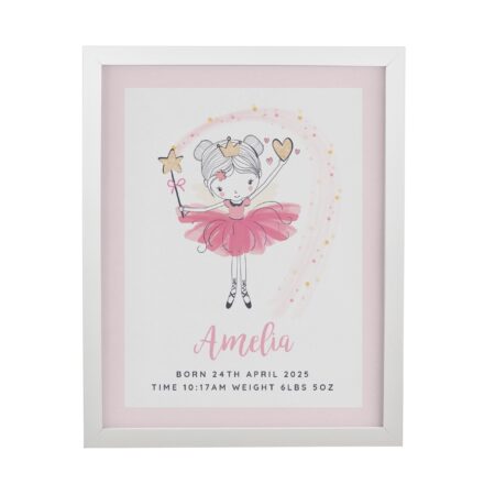 Personalised Princess Ballerina Framed Prints: 9 - Framed Prints By Gift Moments