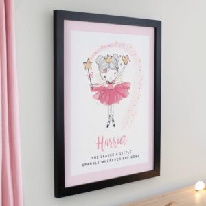 Personalised Princess Ballerina Framed Prints: 5 - Framed Prints By Gift Moments
