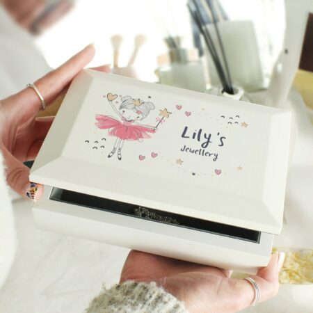 Personalised Princess Ballerina Wooden Jewellery Box: 5 - Jewellery Boxes By Gift Moments