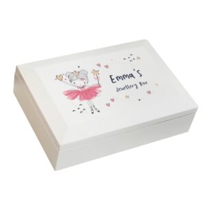 Personalised Princess Ballerina Wooden Jewellery Box: 6 - Jewellery Boxes By Gift Moments