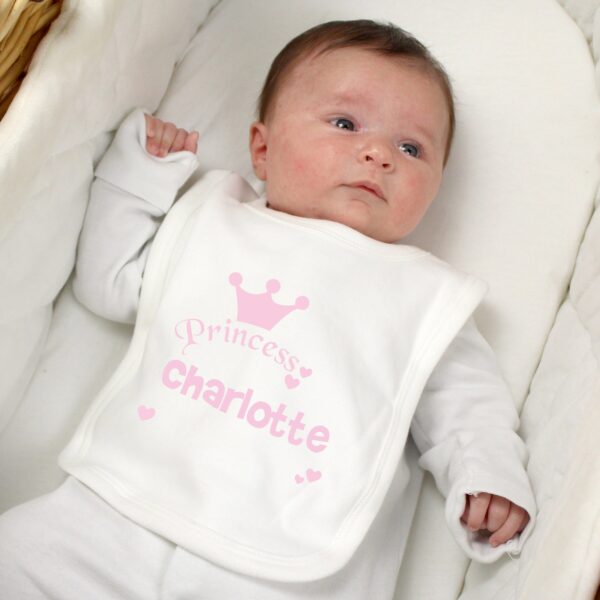 Personalised Princess Bib: 1 - Baby Clothing By Gift Moments