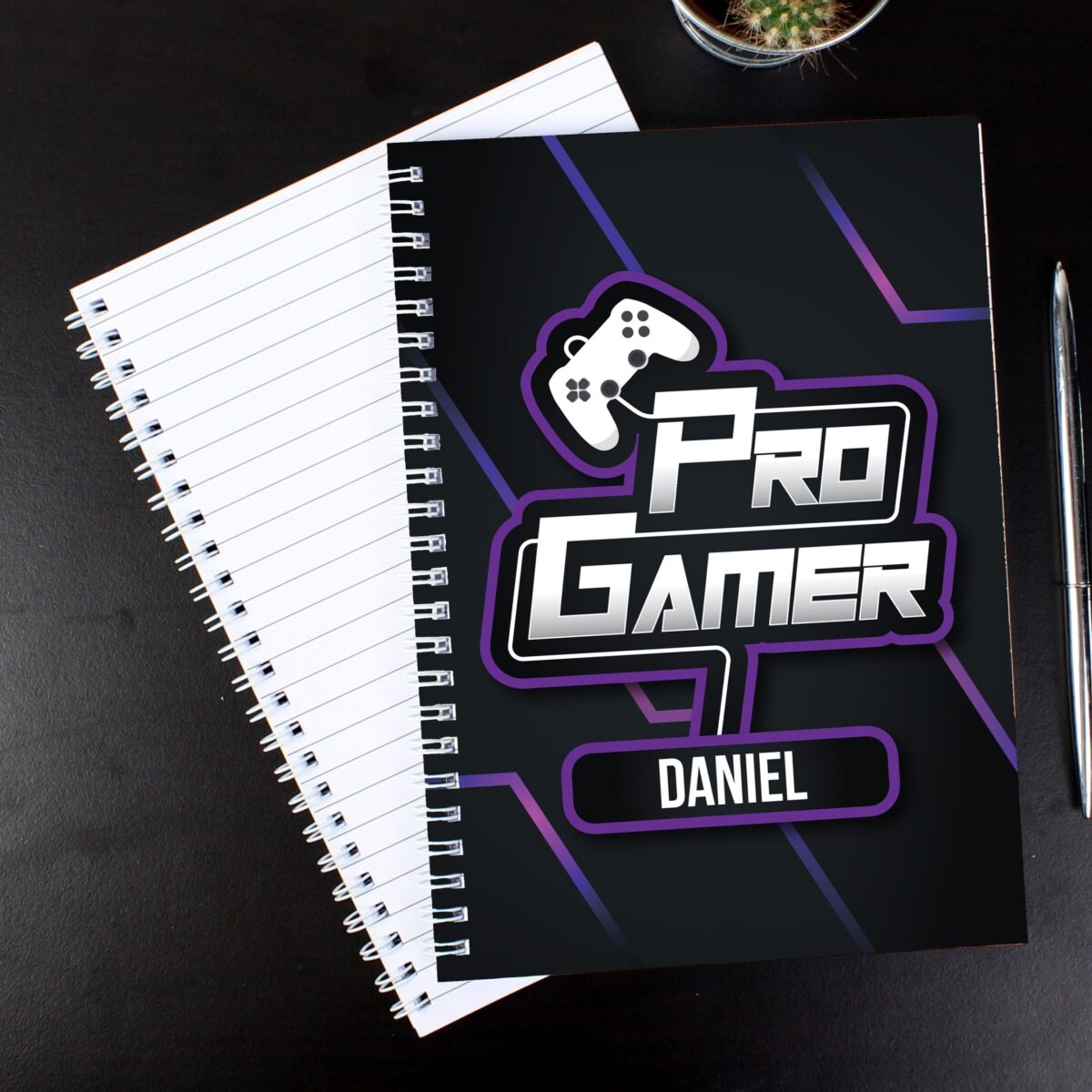 Personalised Pro Gamer A5 Notebook: 4 - Notebooks By Gift Moments