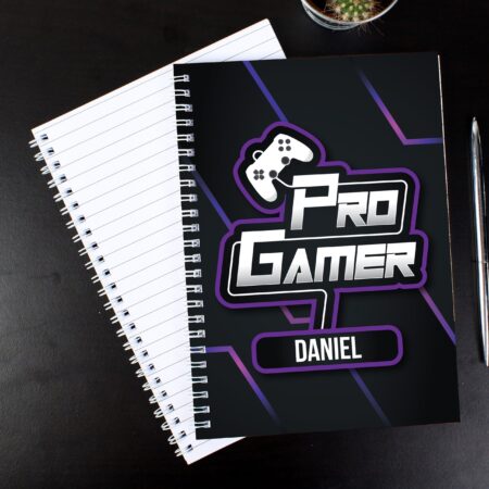 Personalised Pro Gamer A5 Notebook: 4 - Notebooks By Gift Moments