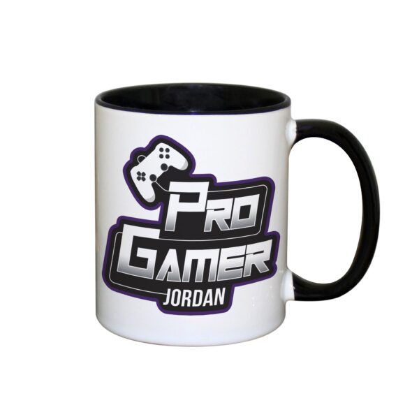 Personalised Pro Gamer Black Handled Mug: 2 - Mugs By Gift Moments