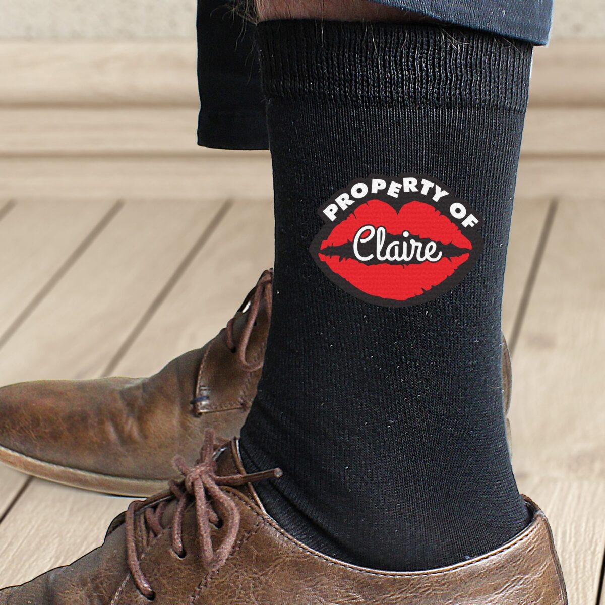 Personalised property mens socks