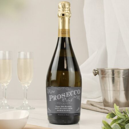 Personalised ’Prosecco O’Clock’ Bottle of Prosecco: 1 - Alcohol By Gift Moments