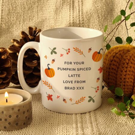 Personalised Pumpkin Mug: 2 - Mugs By Gift Moments