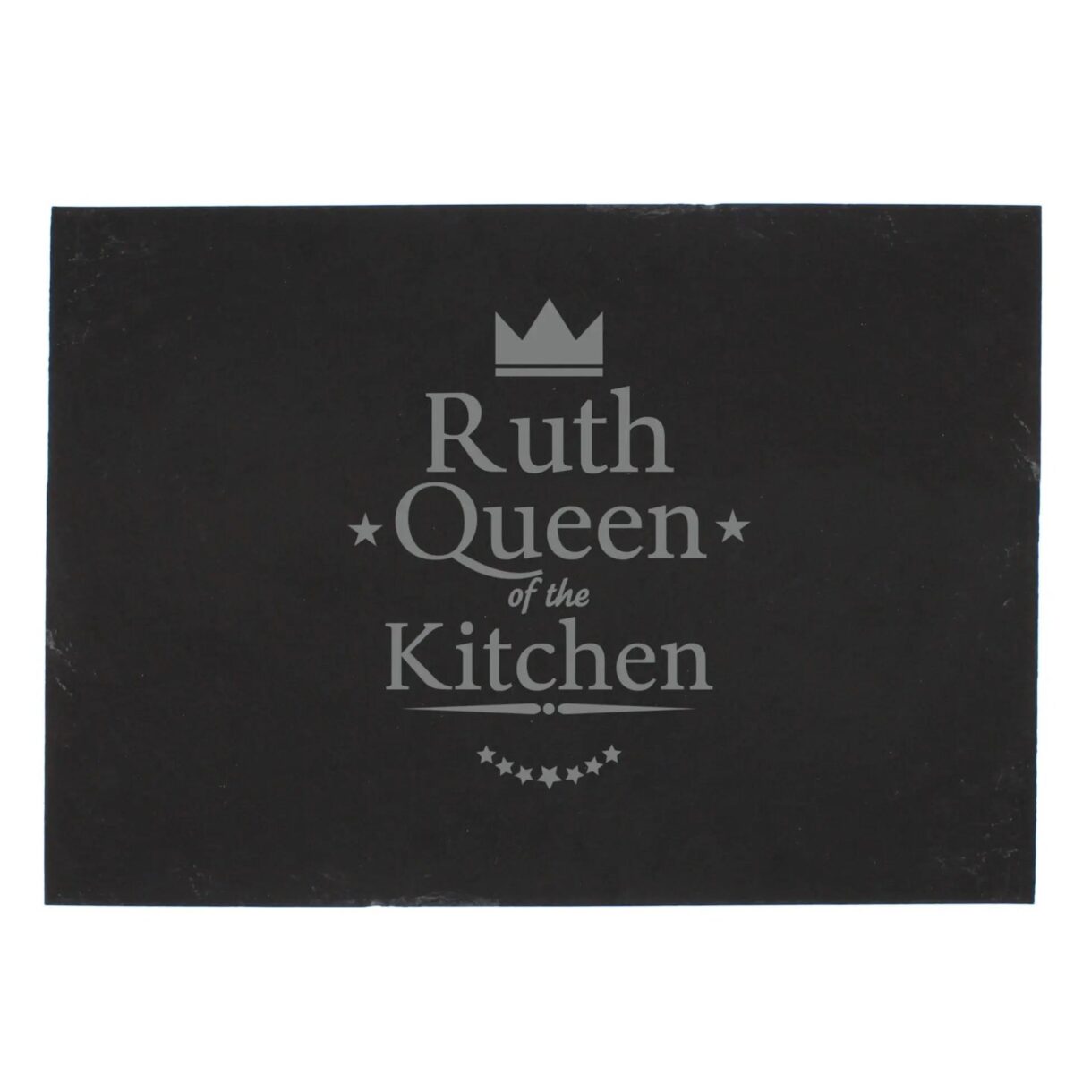 Personalised Queen of the Kitchen Slate Placemat: 4 - Placemats By Gift Moments