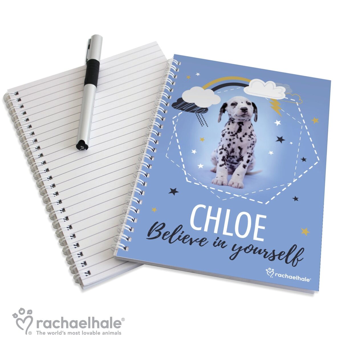 Personalised Rachael Hale Dalmatian A5 Notebook: 3 - Notebooks By Rachael Hale