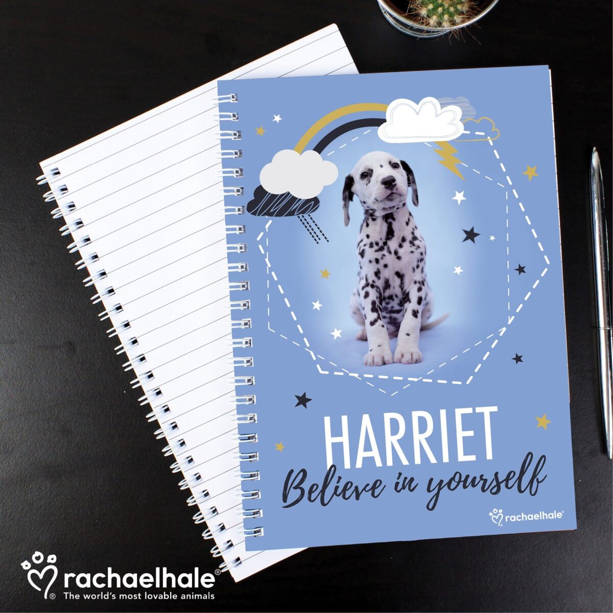 Personalised Rachael Hale Dalmatian A5 Notebook: 4 - Notebooks By Rachael Hale