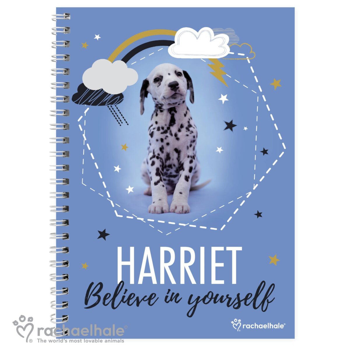 Personalised Rachael Hale Dalmatian A5 Notebook: 2 - Notebooks By Rachael Hale