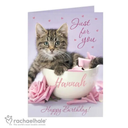 Personalised Rachael Hale ’Just for You’ Kitten Card: 3 - Greeting Cards By Rachael Hale