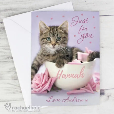 Personalised Rachael Hale ’Just for You’ Kitten Card: 1 - Greeting Cards By Rachael Hale