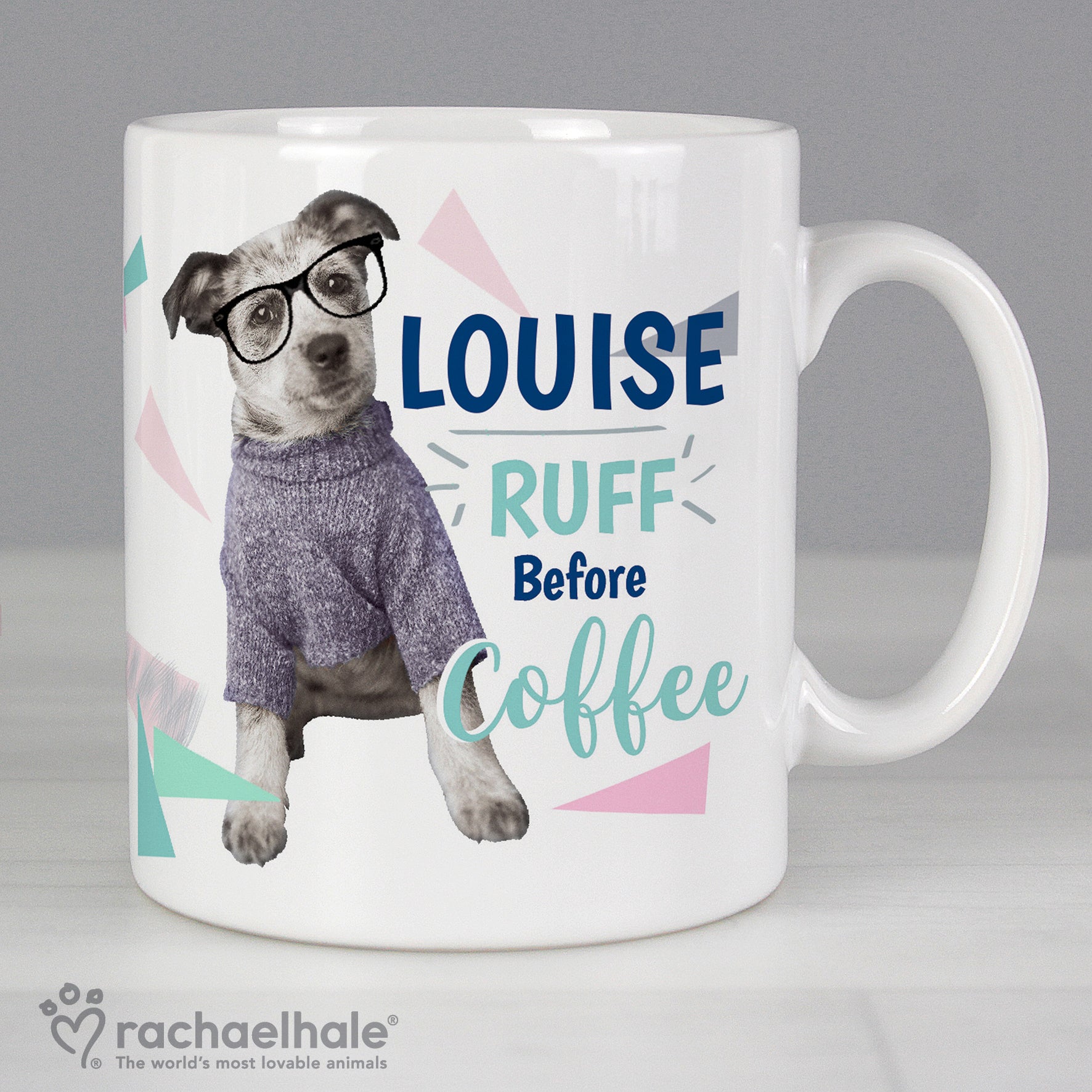 Personalised Rachael Hale ’Ruff Before Coffee’ Dog Mug: 1 - Mugs By Rachael Hale