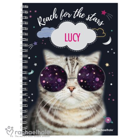 Personalised Rachael Hale Space Cat A5 Notebook: 2 - Notebooks By Rachael Hale