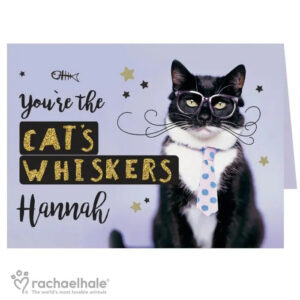 Personalised Rachael Hale You’re the Cats Whiskers Card: 3 - Greeting Cards By Rachael Hale