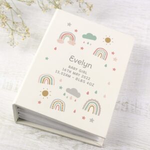 Personalised Rainbow 6x4 Photo Album with Sleeves: 4 - Photo Albums By Gift Moments
