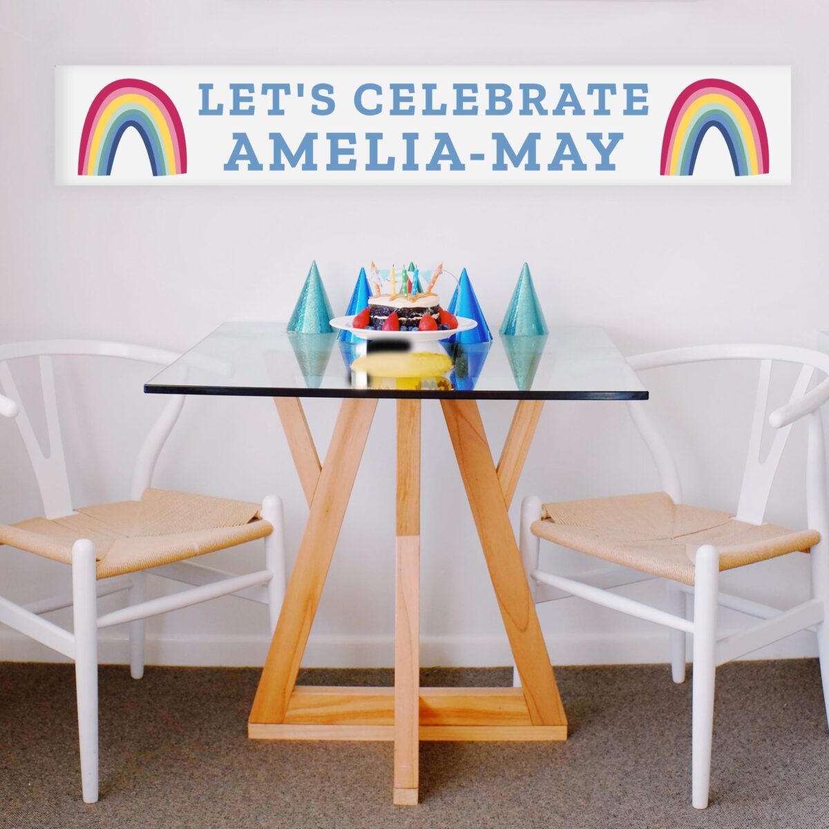 Personalised Rainbow Banner: 3 - Banners By Gift Moments