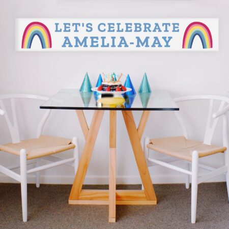 Personalised Rainbow Banner: 3 - Banners By Gift Moments