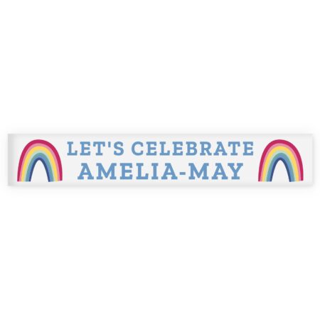 Personalised Rainbow Banner: 6 - Banners By Gift Moments