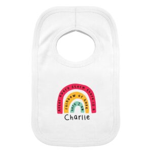 Personalised Rainbow Bib: 2 - Baby Clothing By Gift Moments