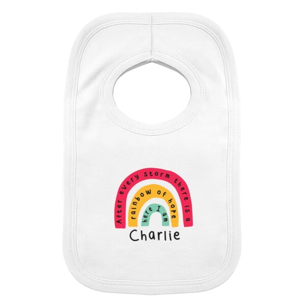 Personalised Rainbow Bib: 2 - Baby Clothing By Gift Moments