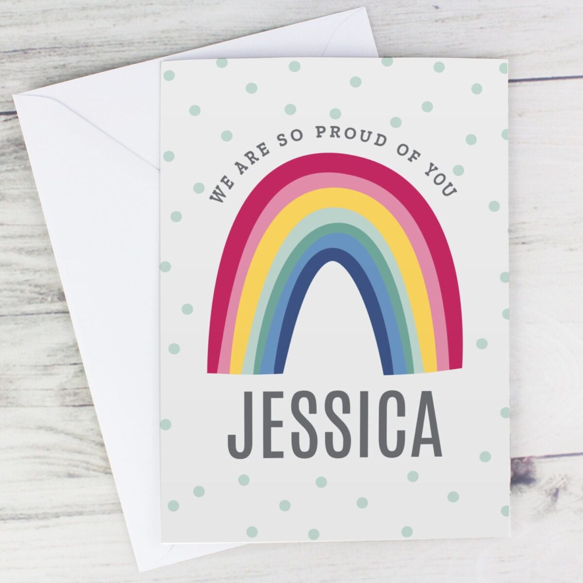 Personalised Rainbow Card: 1 - Greeting Cards By Gift Moments