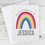 Personalised Rainbow Card: 1 - Greeting Cards By Gift Moments